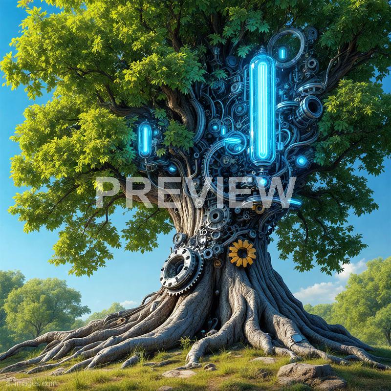 13222 - a-massive-tree-half-with-natural-leaves-the-other-hal_250705084208_00001